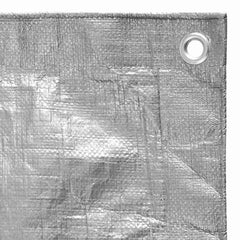 vidaXL Tarpaulin 180 g/m² 6x10 m Grey HDPE 4