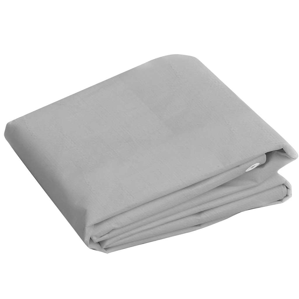 vidaXL Tarpaulin 260 g/m² 3x6 m Grey HDPE 3