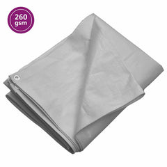 vidaXL Tarpaulin 260 g/m² 4x5 m Grey HDPE 1