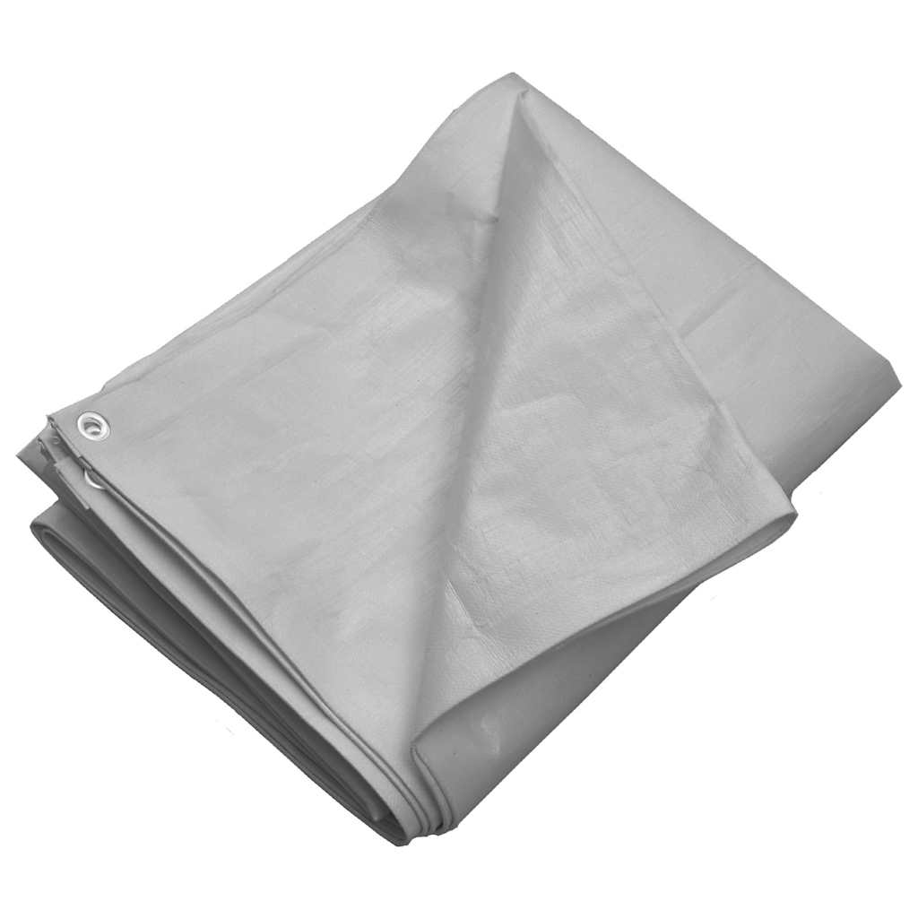 vidaXL Tarpaulin 260 g/m² 4x5 m Grey HDPE 2