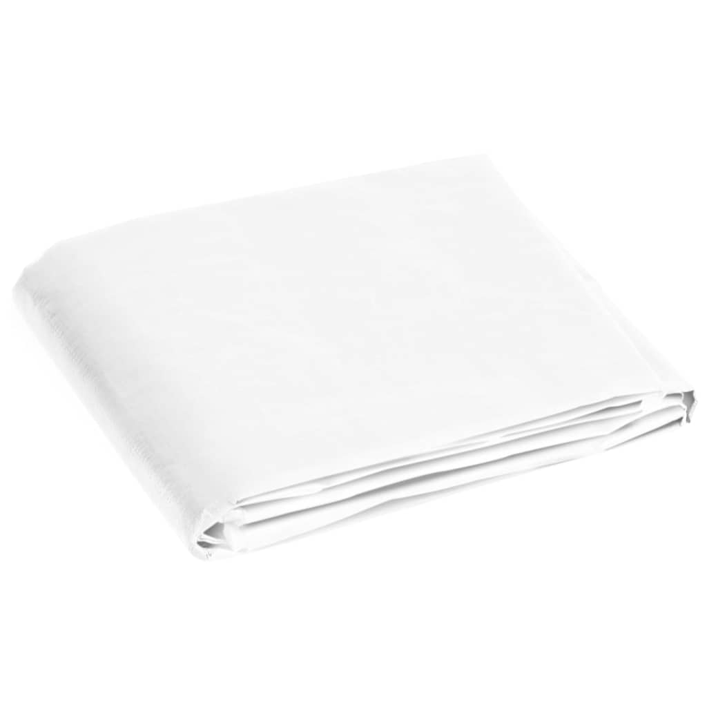 vidaXL Tarpaulin 180 g/m² 6x6 m White HDPE 3