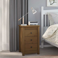 vidaXL Bedside Cabinets 2 pcs Honey Brown 40x35x61.5cm Solid Wood Pine 3