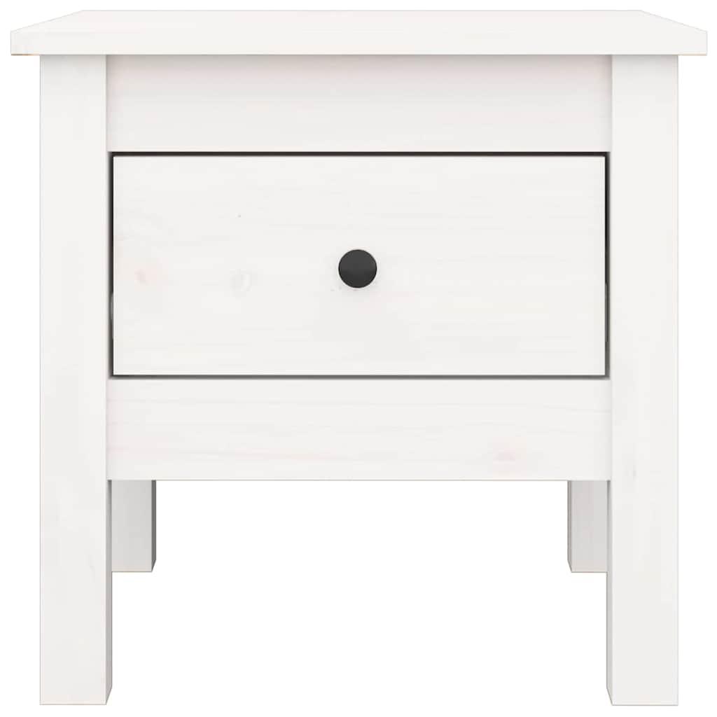 vidaXL Side Table | White | Solid pine wood | Small | Side Table | Square 6