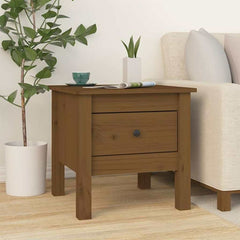 vidaXL Side Table | Set of 2 | Honey Brown | Solid Pine Wood | Small 4