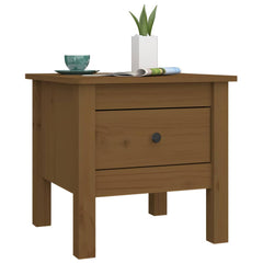 vidaXL Side Table | Set of 2 | Honey Brown | Solid Pine Wood | Small 6