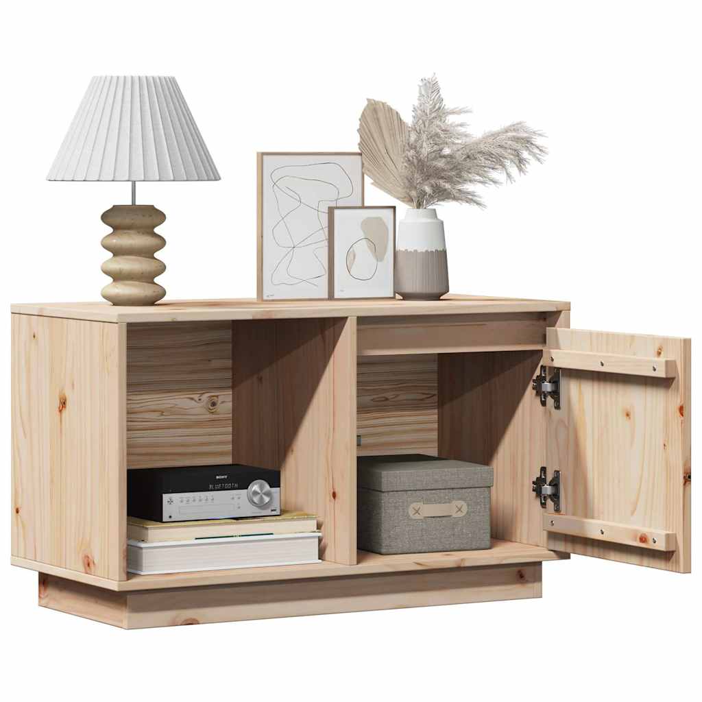 vidaXL Tv Cabinet | Natural Wood | Solid Pine Wood | Tv Cabinet | Rectangular 3