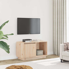 vidaXL Tv Cabinet | Natural Wood | Solid Pine Wood | Tv Cabinet | Rectangular 1
