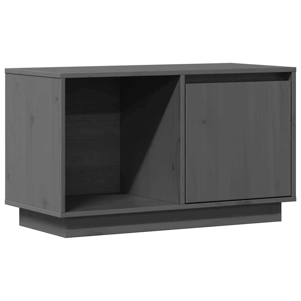vidaXL TV Cabinet | Grey | Solid Pine Wood | 74 cm | TV Cabinet | Rectangular 2