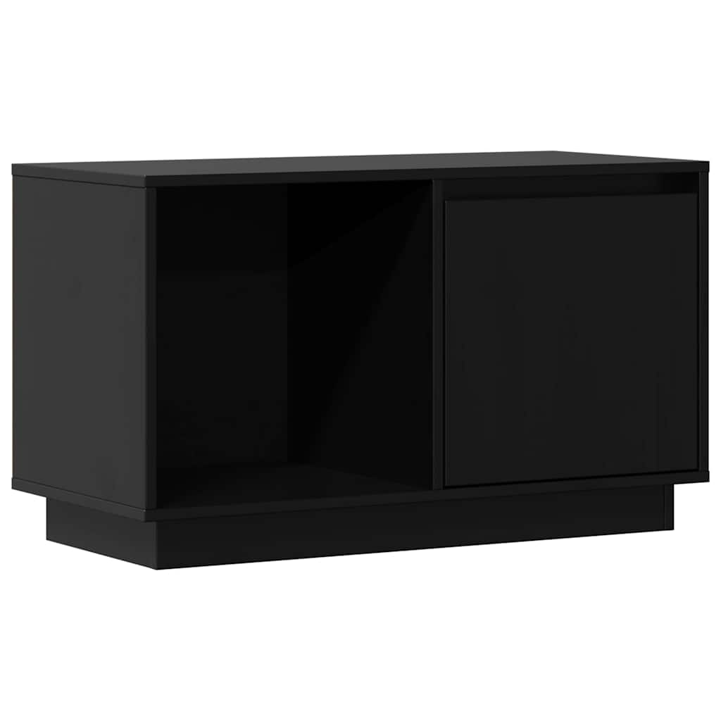 vidaXL TV Cabinet | Black | Solid pine wood | Medium | TV Cabinet | Rectangular 2