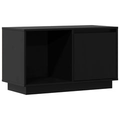 vidaXL TV Cabinet | Black | Solid pine wood | Medium | TV Cabinet | Rectangular 2