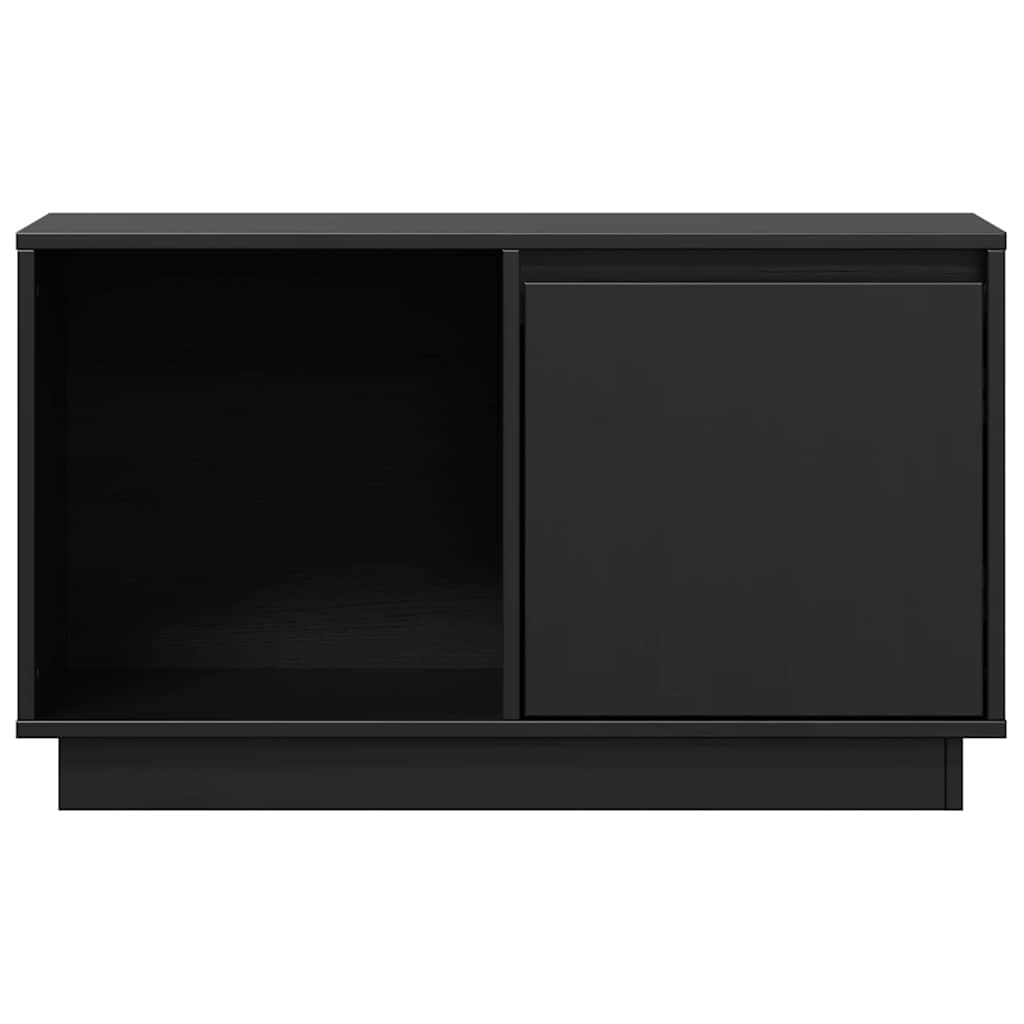 vidaXL TV Cabinet | Black | Solid pine wood | Medium | TV Cabinet | Rectangular 4