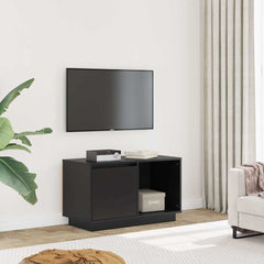 vidaXL TV Cabinet | Black | Solid pine wood | Medium | TV Cabinet | Rectangular 1