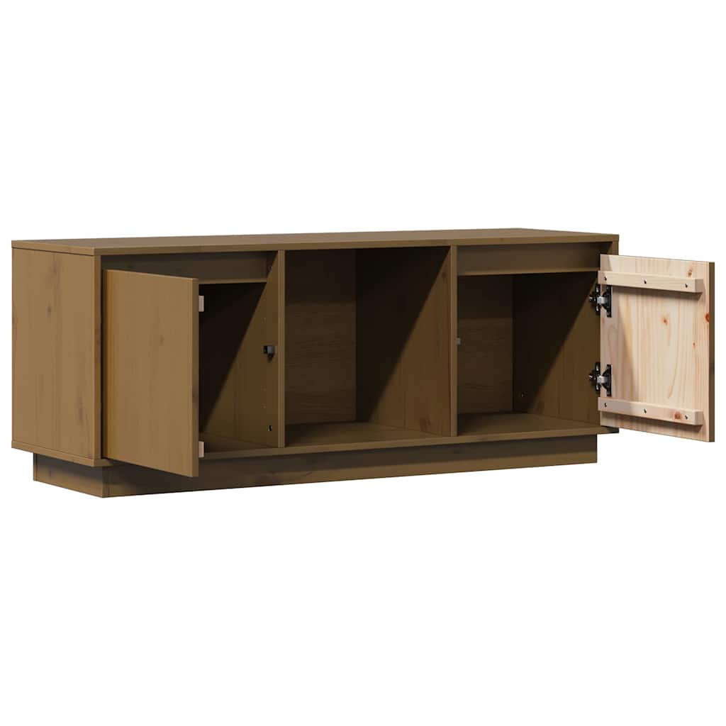 vidaXL TV Cabinet | Honey brown | Solid pine wood | Medium | TV Cabinet 6