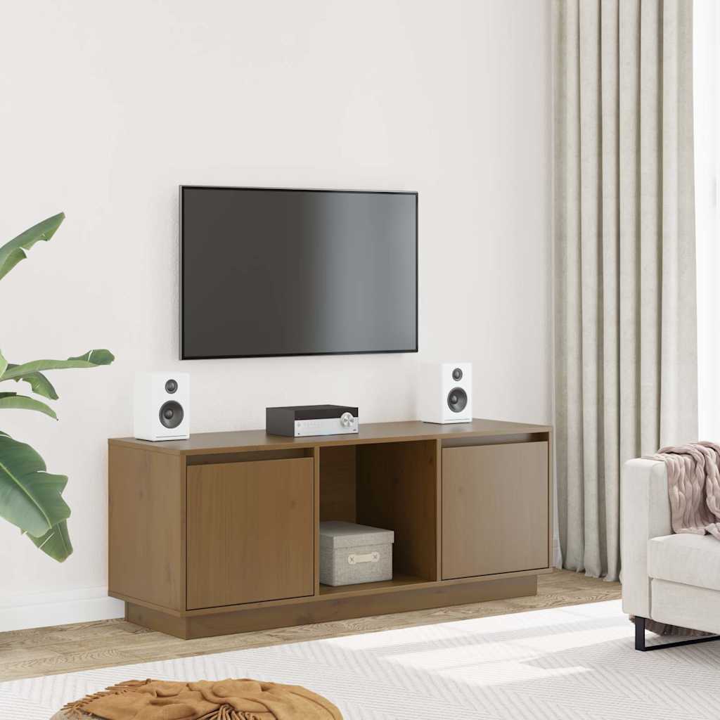 vidaXL TV Cabinet | Honey brown | Solid pine wood | Medium | TV Cabinet 1