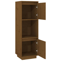 vidaXL Highboard | Honey brown | Solid pine wood | Tall | Cabinet | Rectangular 4