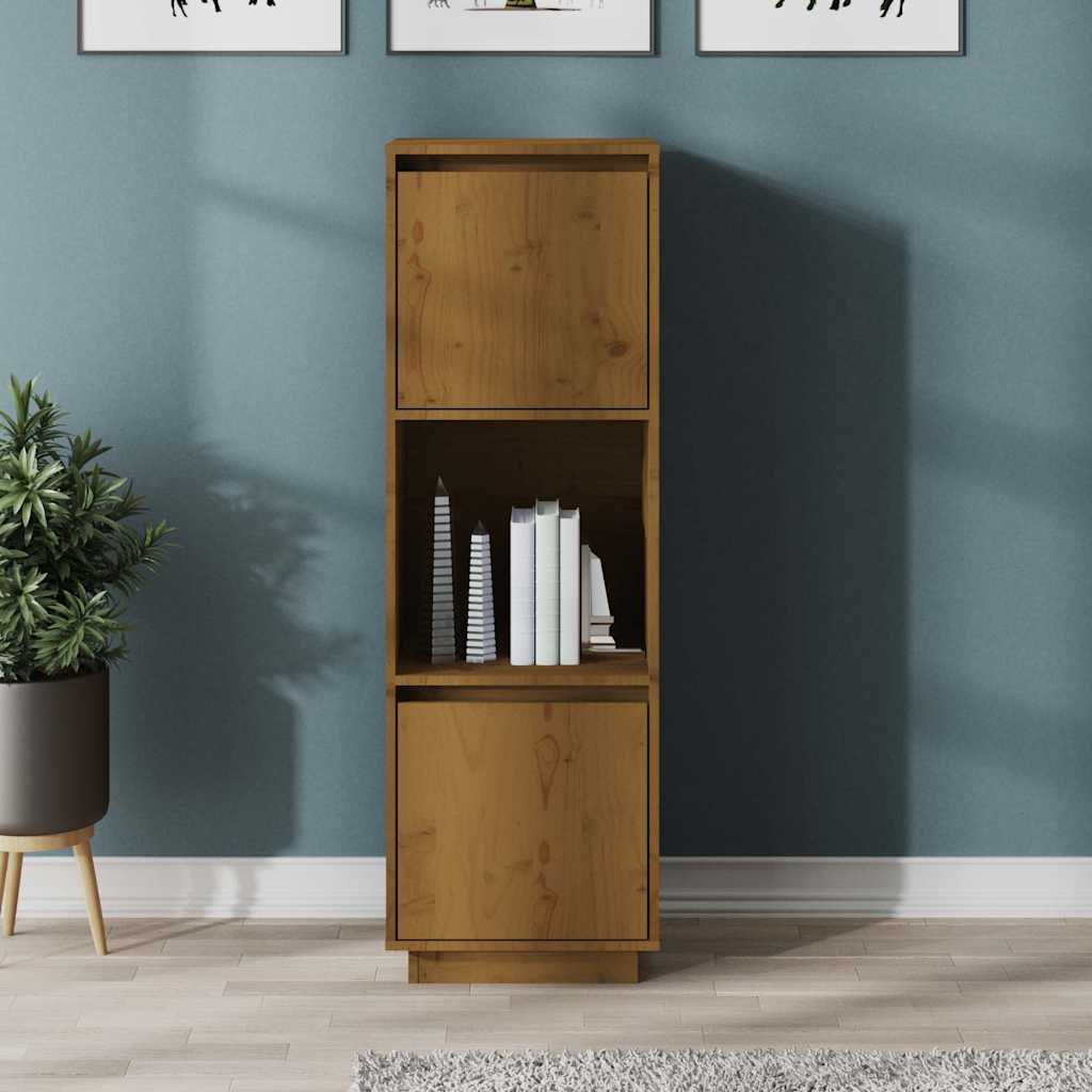 vidaXL Highboard | Honey brown | Solid pine wood | Tall | Cabinet | Rectangular 1