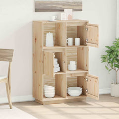 Highboard 74x35x117 cm Solid Wood Pine Natural