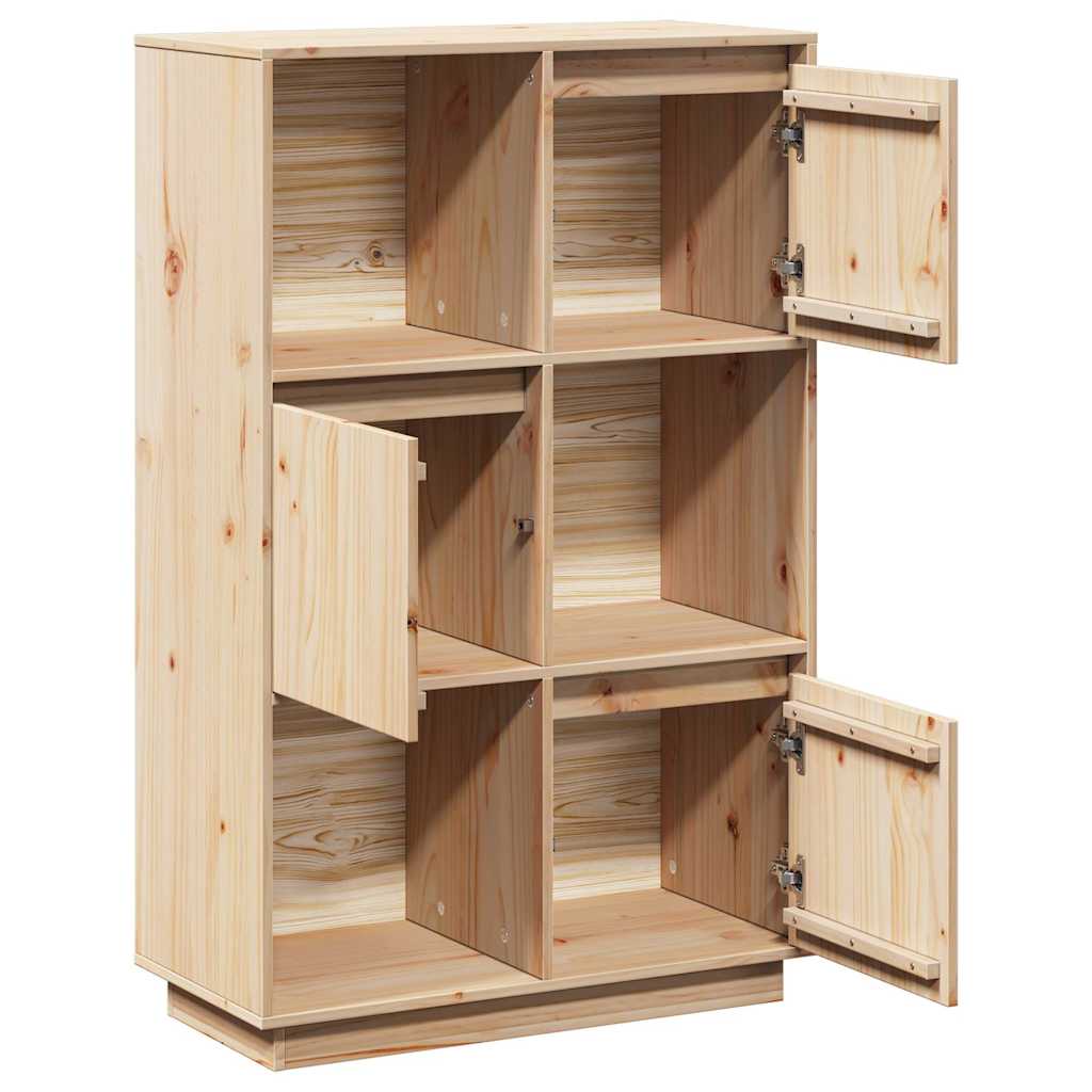 Highboard 74x35x117 cm Solid Wood Pine Natural