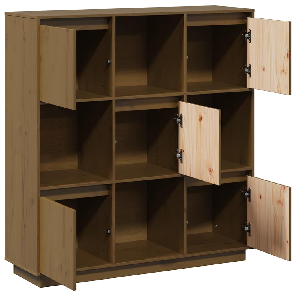Highboard 110,5x35x117 cm Solid Wood Pine Honey brown