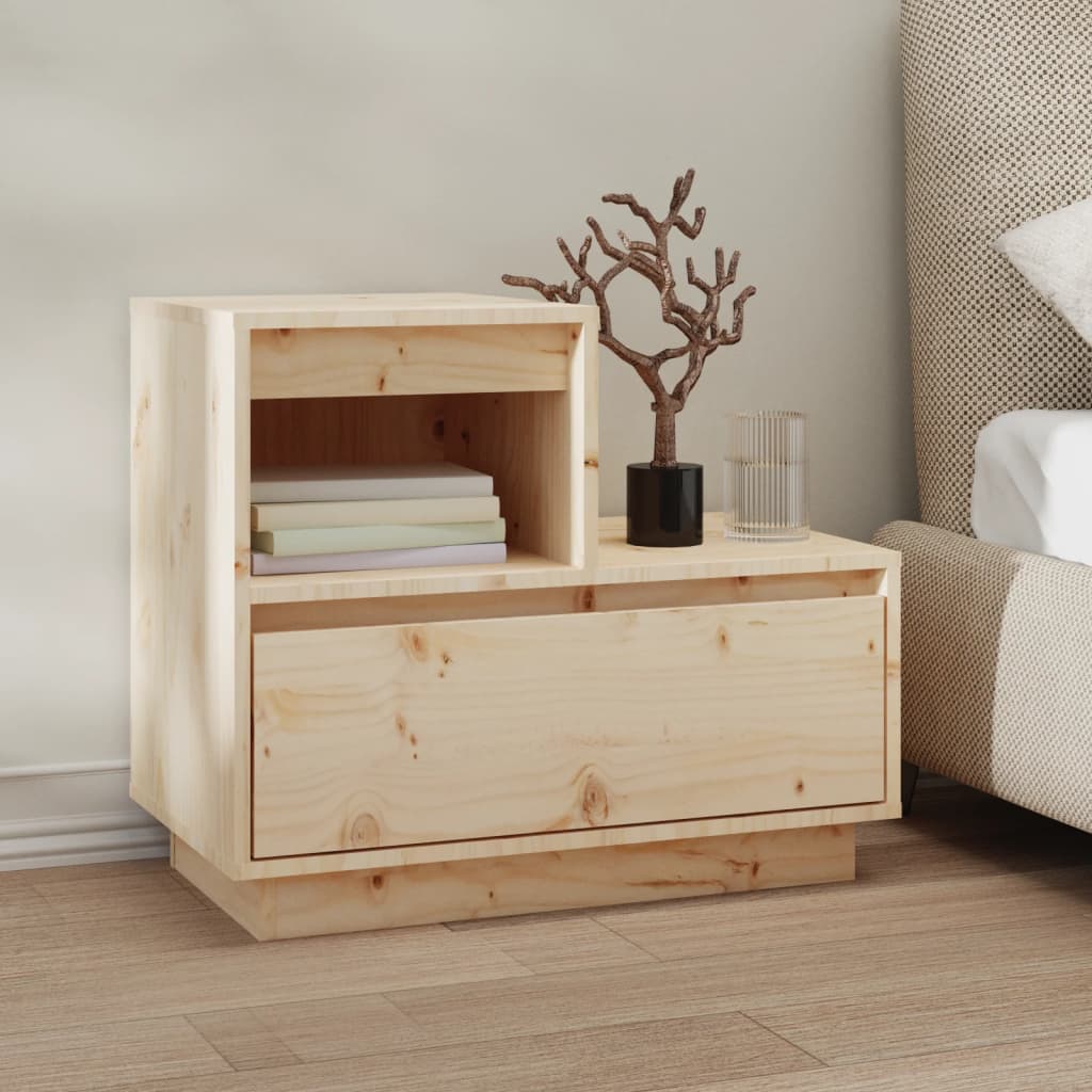 vidaXL Bedside Cabinets 2 pcs 60x34x51 cm Solid Wood Pine 3