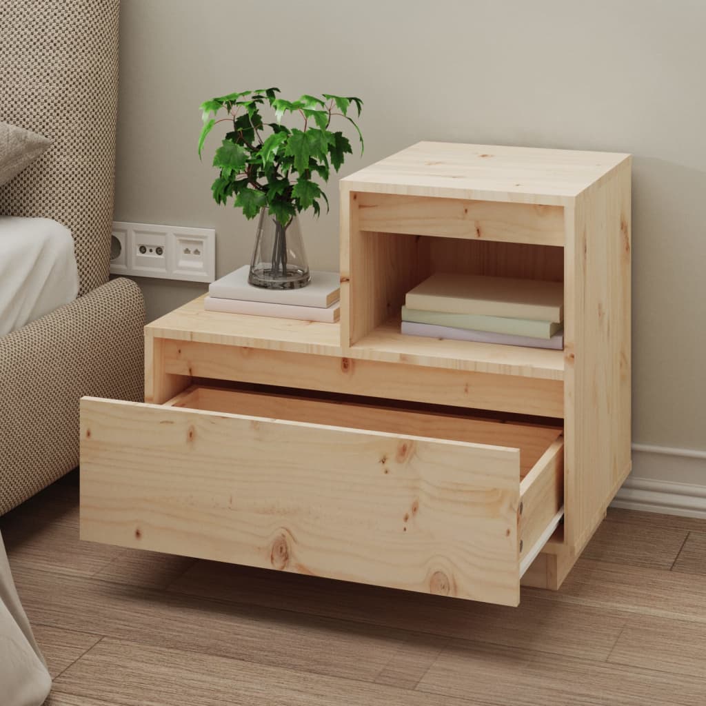 vidaXL Bedside Cabinets 2 pcs 60x34x51 cm Solid Wood Pine 4