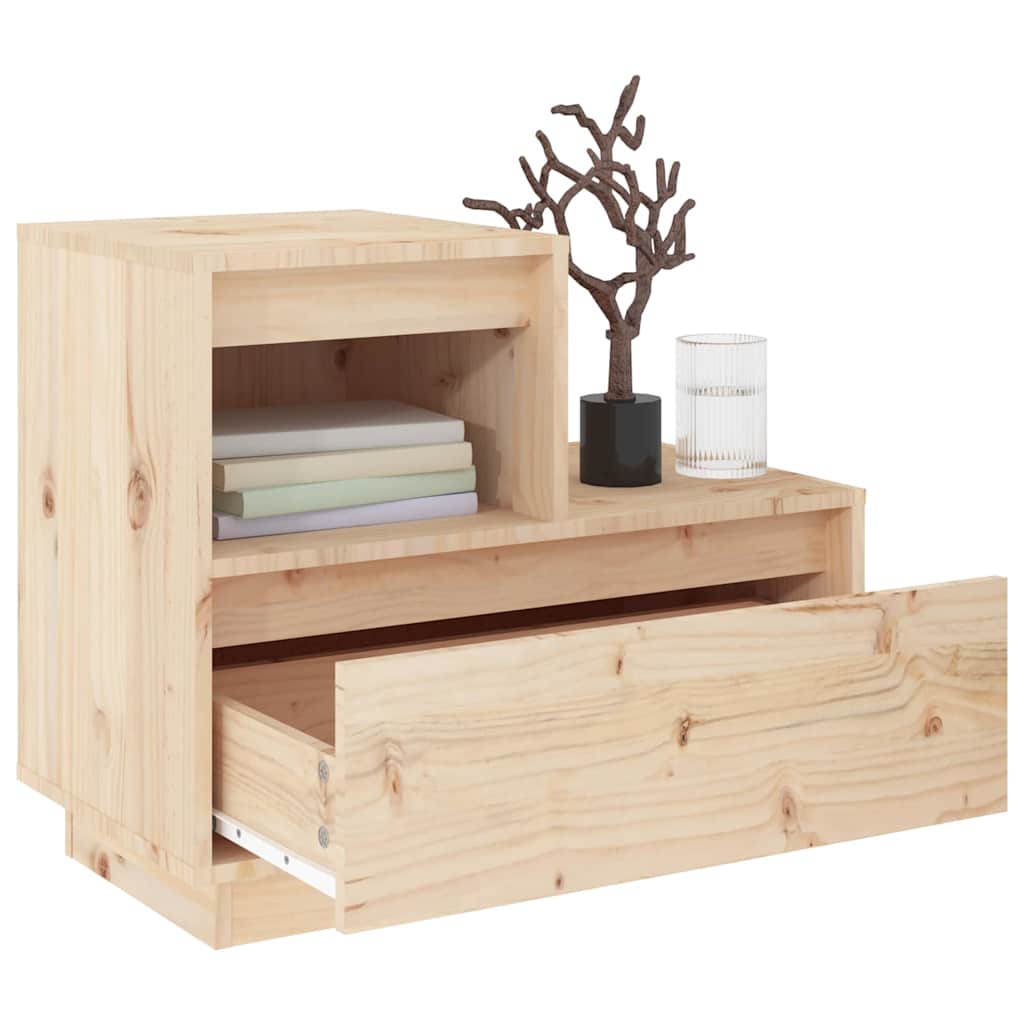 Bedside Cabinets Solid Wood Pine