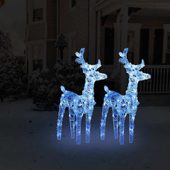 vidaXL Christmas Reindeer | Set of 2 | Blue | Acrylic | Medium 1