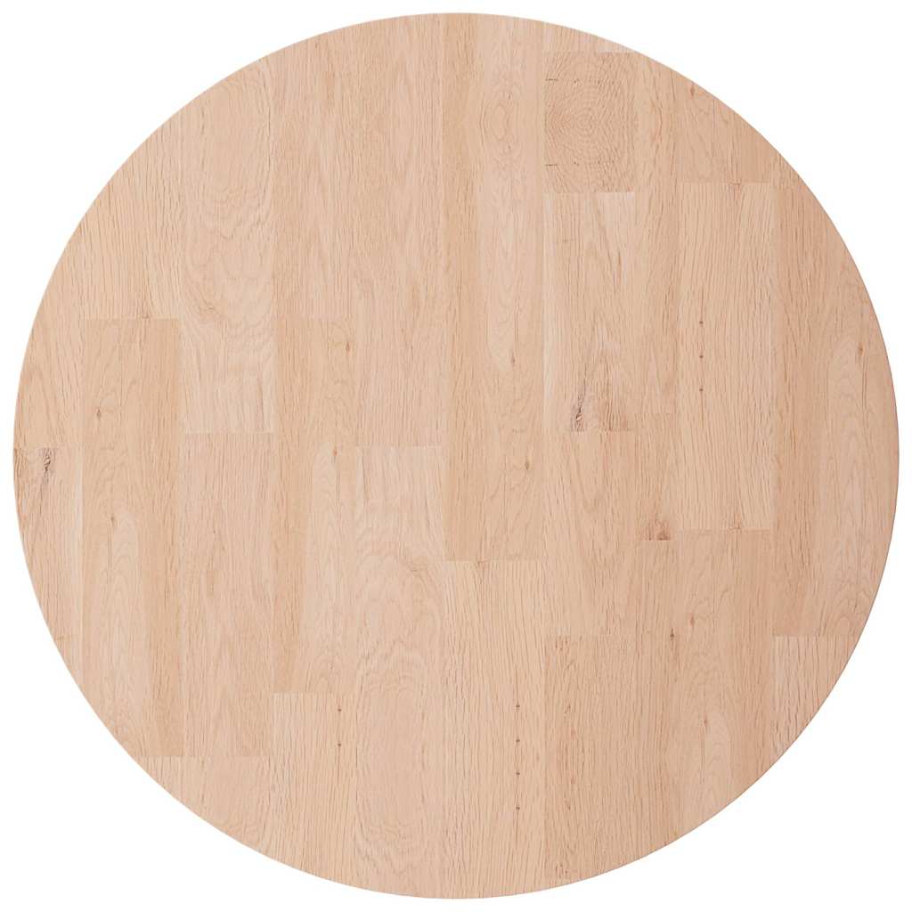 vidaXL Round Table Top Ø40x2,5 cm Untreated Solid Wood Oak 2