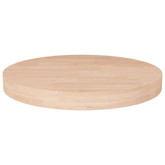 vidaXL Round Table Top Ø50x4 cm Untreated Solid Wood Oak 1