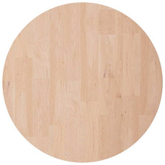 vidaXL Round Table Top Ø50x4 cm Untreated Solid Wood Oak 2