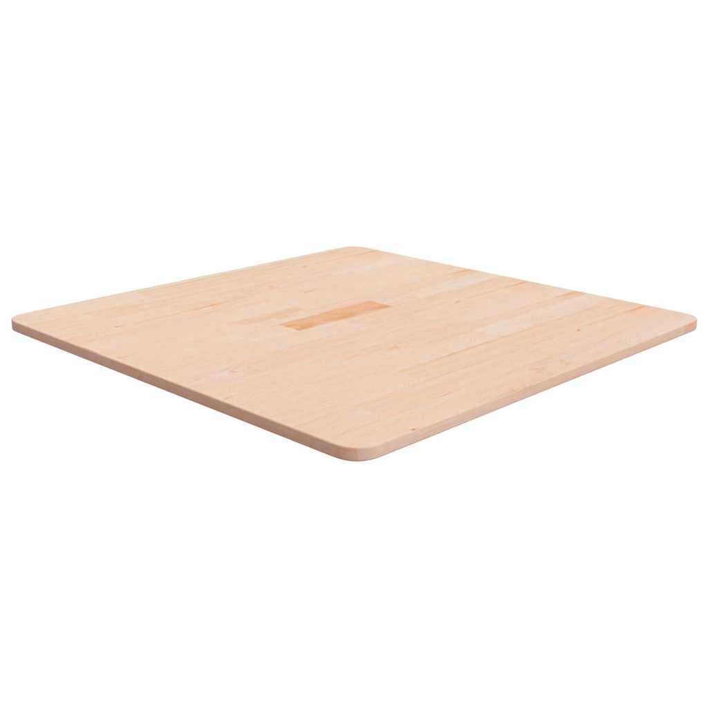 Square Table Top Untreated Solid Wood Oak Natural 70 cm 1.5 cm 70 cm