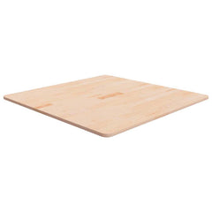 Square Table Top Untreated Solid Wood Oak Natural 80 cm 1.5 cm 80 cm