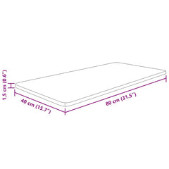 vidaXL Bathroom Countertop 80x40x1.5 cm Untreated Solid Wood 4