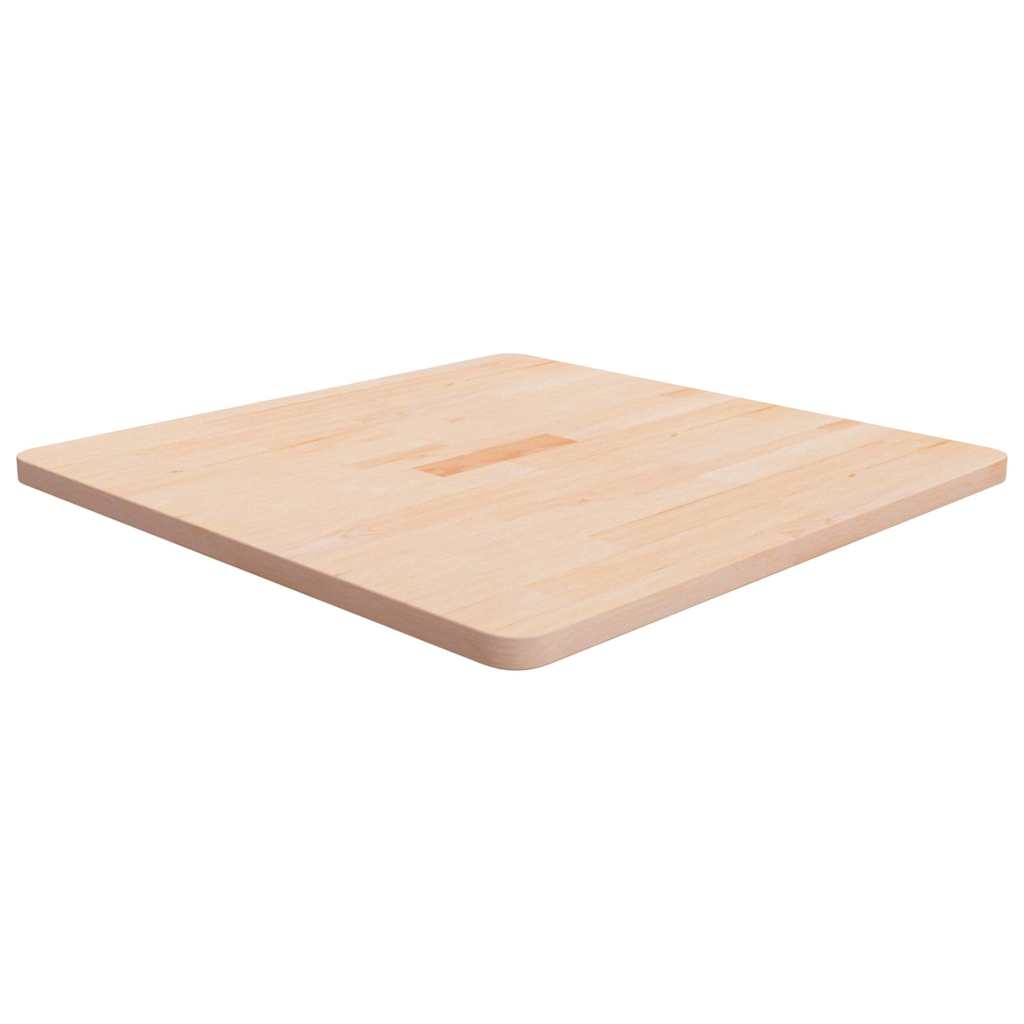 Square Table Top Untreated Solid Wood Oak Natural 70 cm 2.5 cm 70 cm