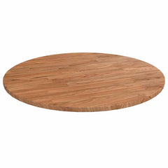 vidaXL Round Table Top Light Brown Ø60x1.5 cm Treated Solid Wood Oak 1
