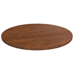 vidaXL Round Table Top Dark Brown Ø50x1.5 cm Treated Solid Wood Oak 1