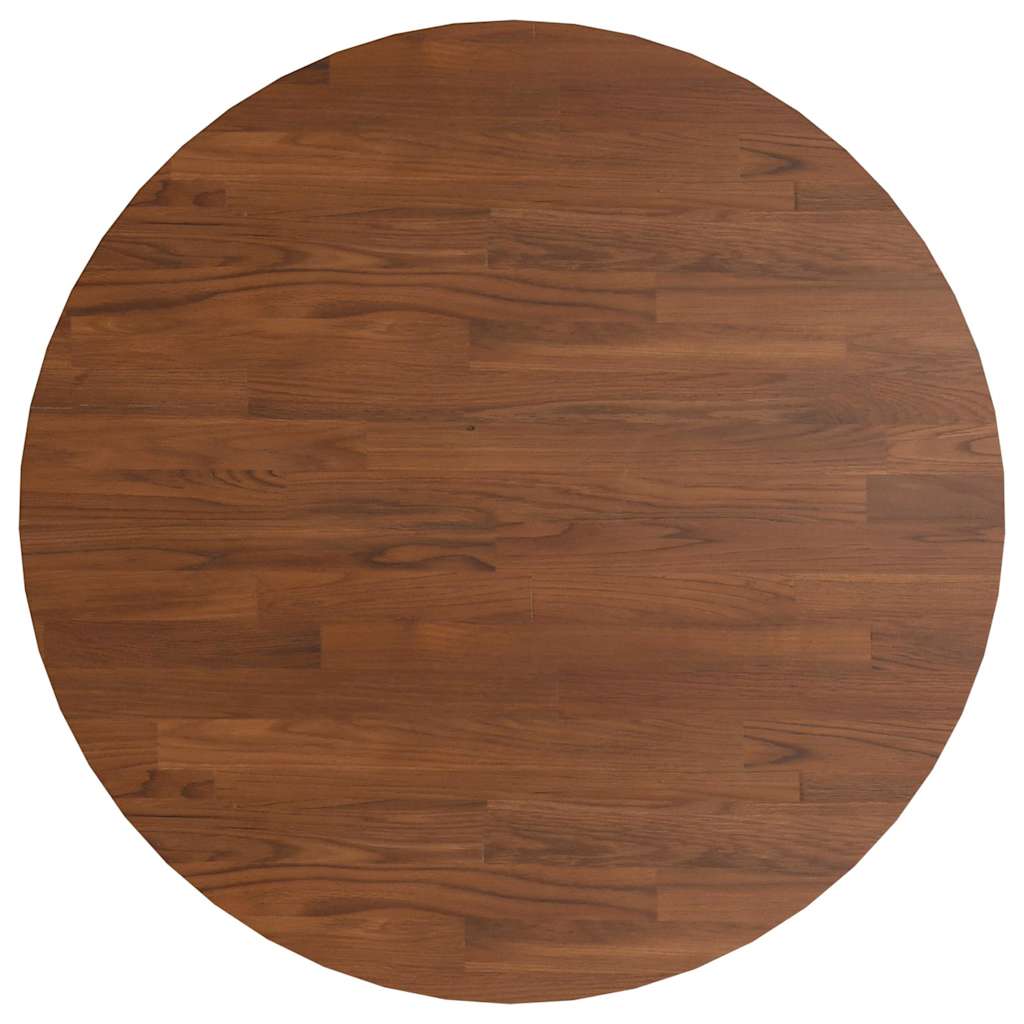 vidaXL Round Table Top Dark Brown Ø50x1.5 cm Treated Solid Wood Oak 2