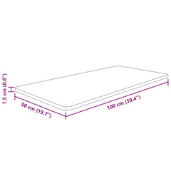 vidaXL Bathroom Countertop Dark Brown 100x50x1.5cm Treated Solid Wood 4