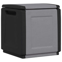 vidaXL Garden Storage Box | Dark grey and black | 100% Polypropylene | Medium 1
