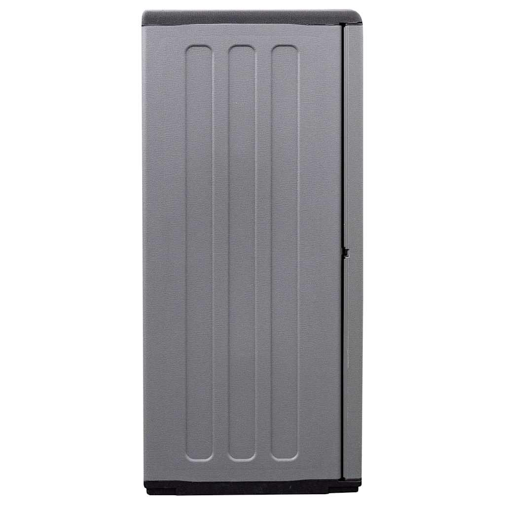 vidaXL Garden Storage Cabinet Grey and Black 102x37x84 cm PP 5