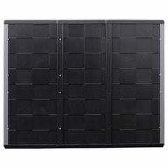 vidaXL Garden Storage Cabinet Grey and Black 102x37x84 cm PP 6