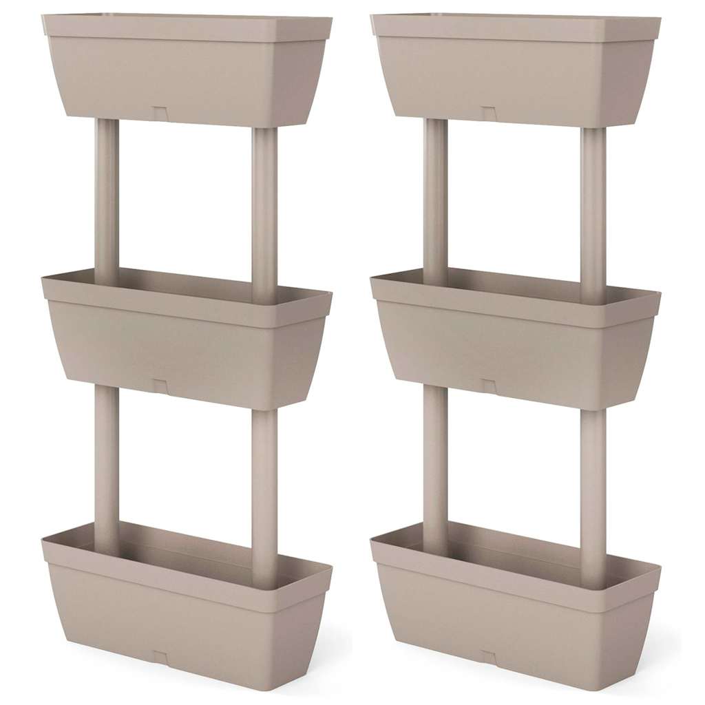 vidaXL Garden Planter 6 pcs 100 cm Taupe 2