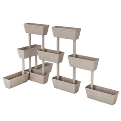 vidaXL Garden Planter 6 pcs 100 cm Taupe 5