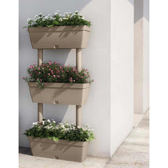 vidaXL Garden Planter 6 pcs 100 cm Taupe 1