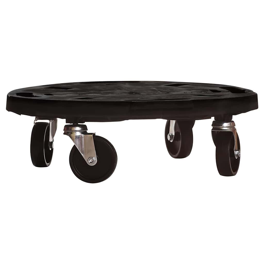 151830 vidaXL Plant Trolley with Wheels Diameter 40 cm Black 275 kg 2
