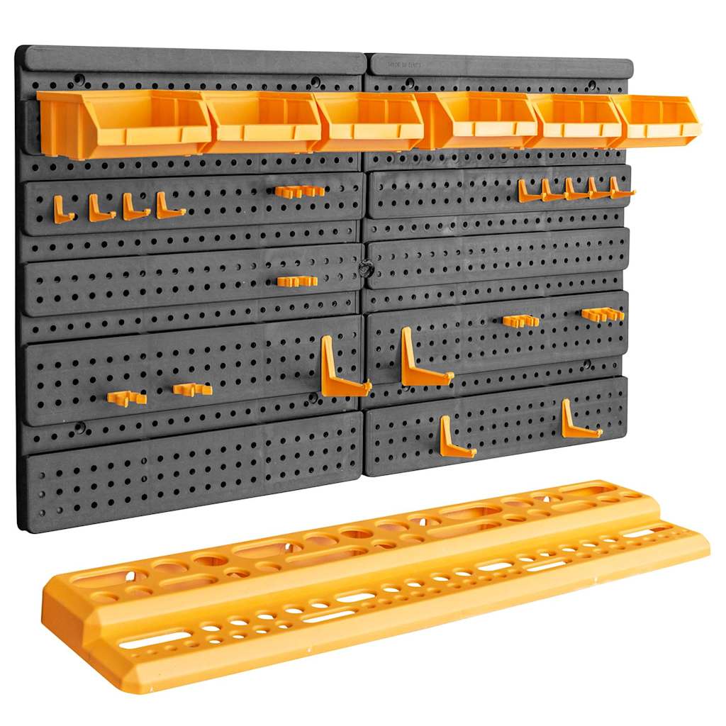 151834 vidaXL Tool Wall 646x385 mm 26 Tool Holders PP 1