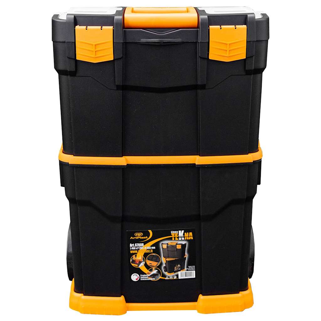 151840 vidaXL Rolling Tool Box 460x280x677 mm PP 3
