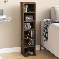 vidaXL CD Cabinet Smoked Oak 21x20x88 cm Engineered Wood 1