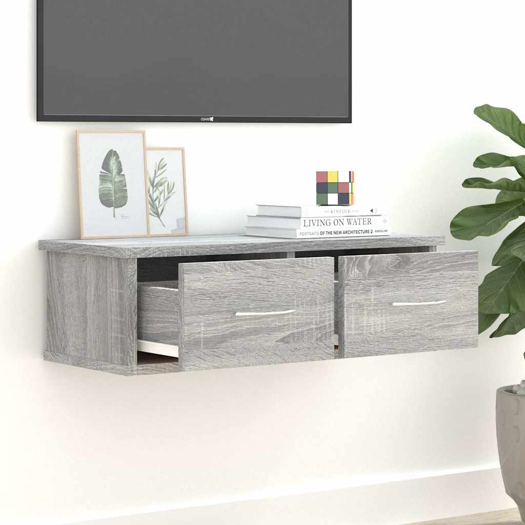815079 vidaXL Wall Cabinet Grey Sonoma 60x26x18,5 cm Engineered Wood 3