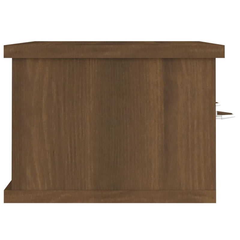 Wall Cabinet Brown Oak 60x26x18.5 cm Engineered Wood